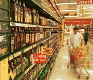 Aceites de oliva en el supermercado