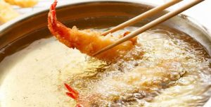 Camarones freídos en tempura